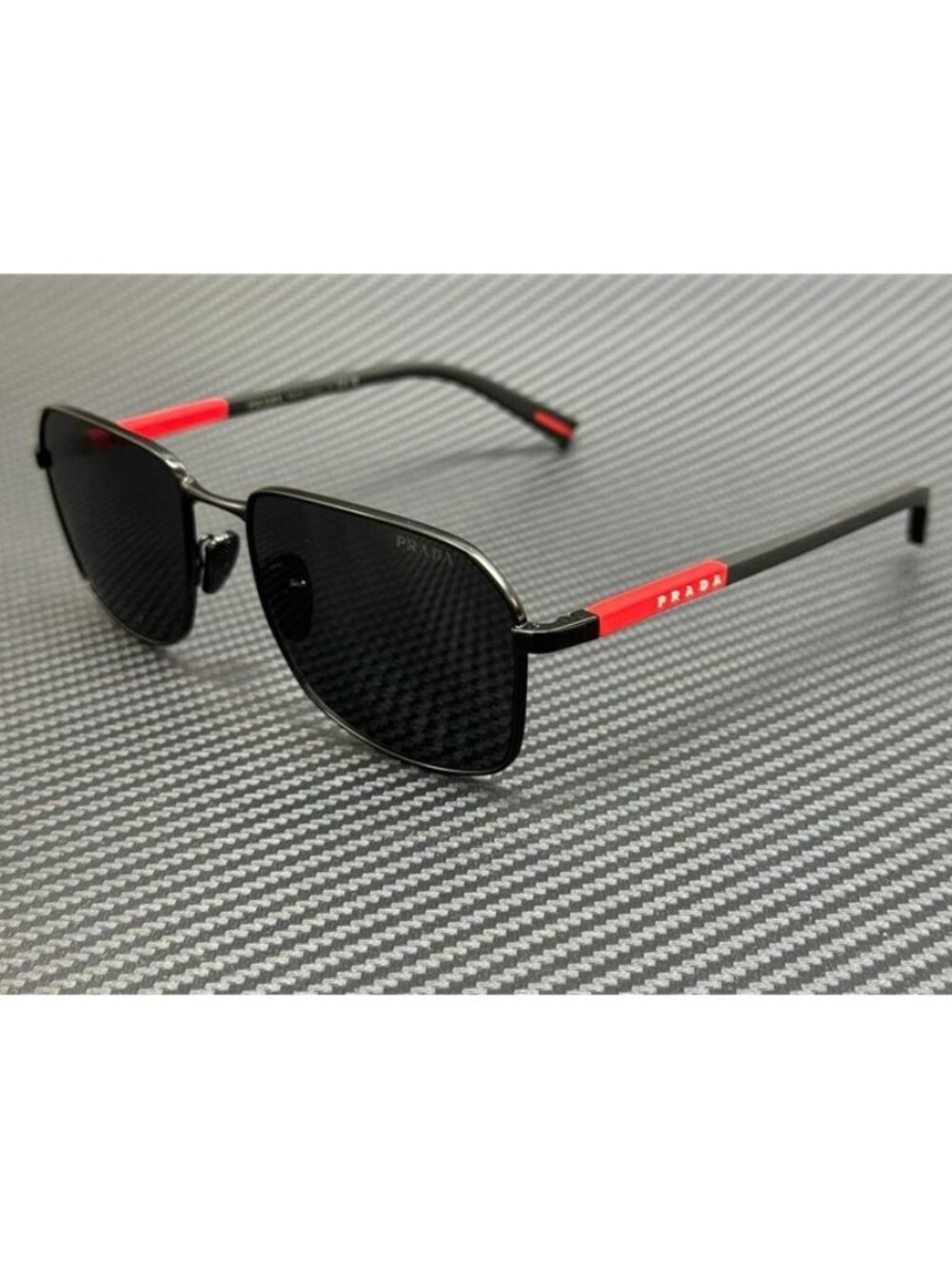 New Prada Linea Rossa Men Matte Black Sunglasses 57-18-145